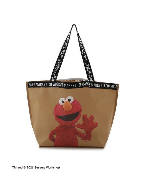 SESAME STREET(セサミストリート)の「ジャガードテープバッグ(BIG)(エコバッグ/サブバッグ・レディース・グリーン/ベージュ/グレー・F)」の9枚目の写真