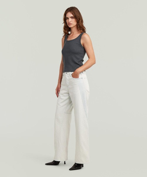 G-STAR(ジースター)の「Hybrid Contor 3D Wide Jeans/パネル切り替えデザイン立体裁断ワイドジーンズ/L28(デニムパンツ・レディース・ライトブルー・24inch/25inch/26inch/27inch)」の5枚目の写真