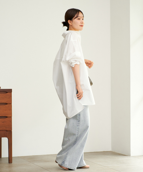 plage（プラージュ）の「《追加》R’IAM straight WIDE デニム（デニムパンツ・レディース・ブルー・38/36/34）」の3枚目の写真