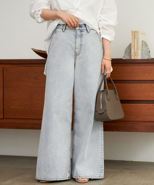 plage（プラージュ）の「《追加》R’IAM straight WIDE デニム（デニムパンツ・レディース・ブルー・38/36/34）」の4枚目の写真