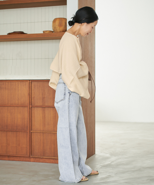 plage（プラージュ）の「《追加》R’IAM straight WIDE デニム（デニムパンツ・レディース・ブルー・38/36/34）」の8枚目の写真