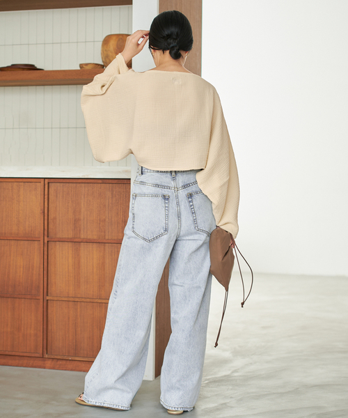 plage（プラージュ）の「《追加》R’IAM straight WIDE デニム（デニムパンツ・レディース・ブルー・38/36/34）」の9枚目の写真