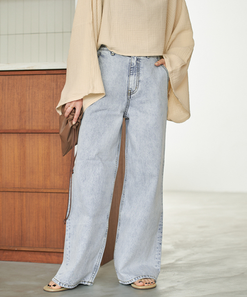 plage（プラージュ）の「《追加》R’IAM straight WIDE デニム（デニムパンツ・レディース・ブルー・38/36/34）」の10枚目の写真