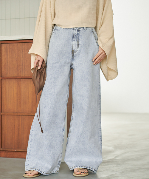 plage（プラージュ）の「《追加》R’IAM straight WIDE デニム（デニムパンツ・レディース・ブルー・38/36/34）」の11枚目の写真