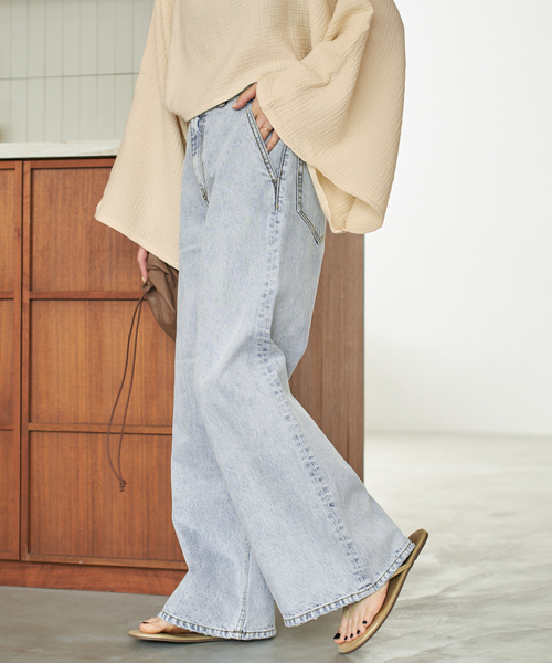 plage（プラージュ）の「《追加》R’IAM straight WIDE デニム（デニムパンツ・レディース・ブルー・38/36/34）」の12枚目の写真