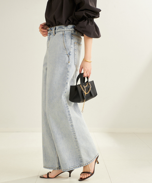 plage（プラージュ）の「《追加》R’IAM straight WIDE デニム（デニムパンツ・レディース・ブルー・38/36/34）」の16枚目の写真