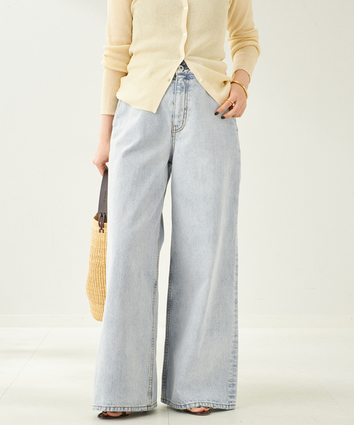 plage（プラージュ）の「《追加》R’IAM straight WIDE デニム（デニムパンツ・レディース・ブルー・38/36/34）」の21枚目の写真