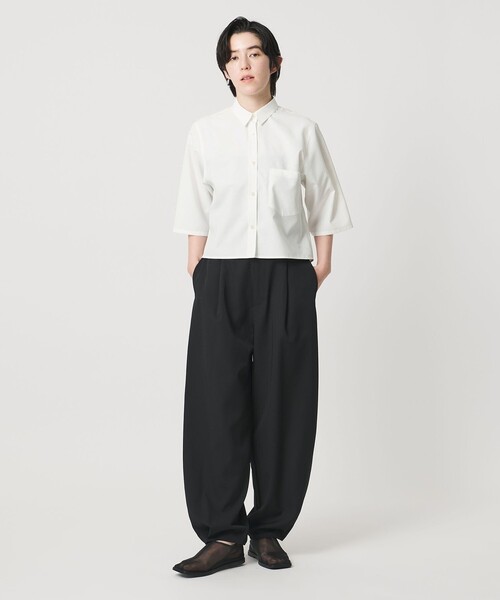 MARW UNITED ARROWS(マルゥ ユナイテッドアローズ)の「<MARW UNITED ARROWS>タイプライター 7分袖 シャツ(シャツ/ブラウス・レディース・ホワイト/ブラック・FREE)」の4枚目の写真