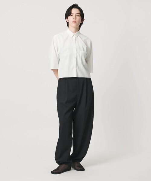MARW UNITED ARROWS(マルゥ ユナイテッドアローズ)の「<MARW UNITED ARROWS>タイプライター 7分袖 シャツ(シャツ/ブラウス・レディース・ホワイト/ブラック・FREE)」の5枚目の写真