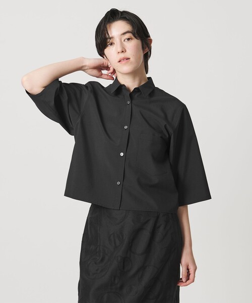 MARW UNITED ARROWS(マルゥ ユナイテッドアローズ)の「<MARW UNITED ARROWS>タイプライター 7分袖 シャツ(シャツ/ブラウス・レディース・ホワイト/ブラック・FREE)」の6枚目の写真