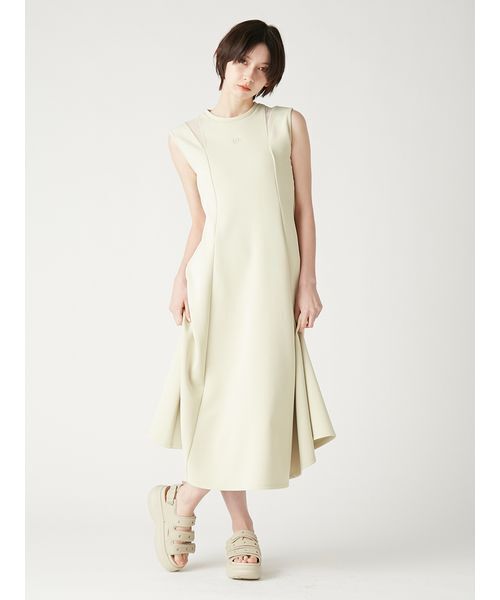 FURFUR（ファーファー）の「ロゴ刺繍ノースリーブカットワンピース（ワンピース・レディース・アイボリー/ブラック/ライム・F）」の9枚目の写真