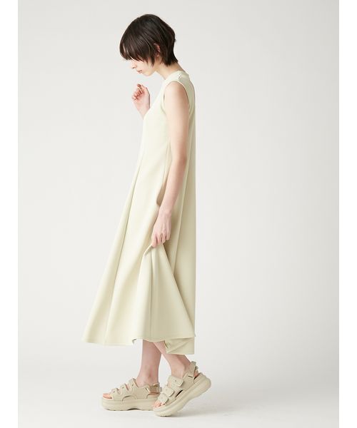 FURFUR（ファーファー）の「ロゴ刺繍ノースリーブカットワンピース（ワンピース・レディース・アイボリー/ブラック/ライム・F）」の7枚目の写真