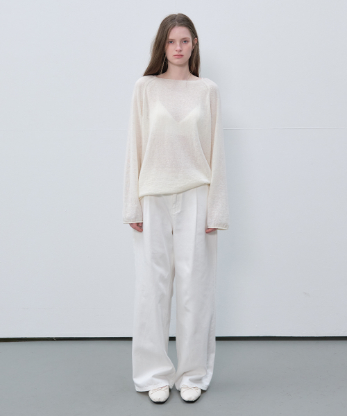 FRIVER07（フリバー07）の「See-through long sleeve knit [FRSP06NT01]_Ivory（ニット/セーター・レディース・アイボリー・FREE）」の2枚目の写真