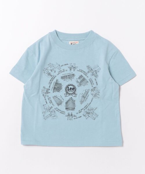 Lee(リー)の「【110-150cm】キッズ LeeバンダナTシャツ(Tシャツ/カットソー・キッズ・ブルー/ホワイト・120/130/140/150/110)」の2枚目の写真