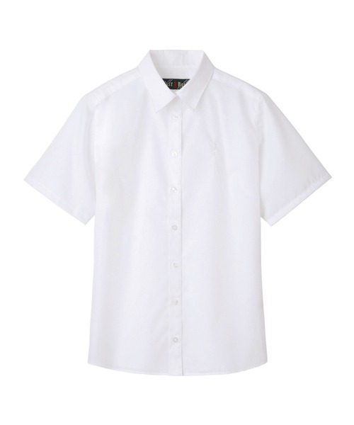 EASTBOY(イーストボーイ)の「シャツ 半袖 ブラウス スクール 制服 通学 中学生 高校生(シャツ/ブラウス・キッズ・ホワイト×ホワイト/ホワイト×ネイビー・13号/11号/9号/7号)」の2枚目の写真