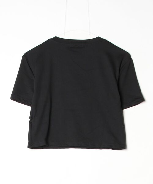 tunee（チュニー）の「【MASHIRO】デザインショートTシャツcombine（Tシャツ/カットソー・レディース・ブラック・FREE）」の8枚目の写真