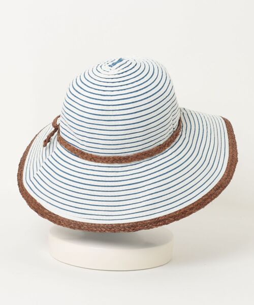 B.I.D.（ビーアイディー）の「B.I.D Select / Border Raffia Hat BATT-0057（ハット・レディース・ネイビー/ブラック・FREE）」の3枚目の写真