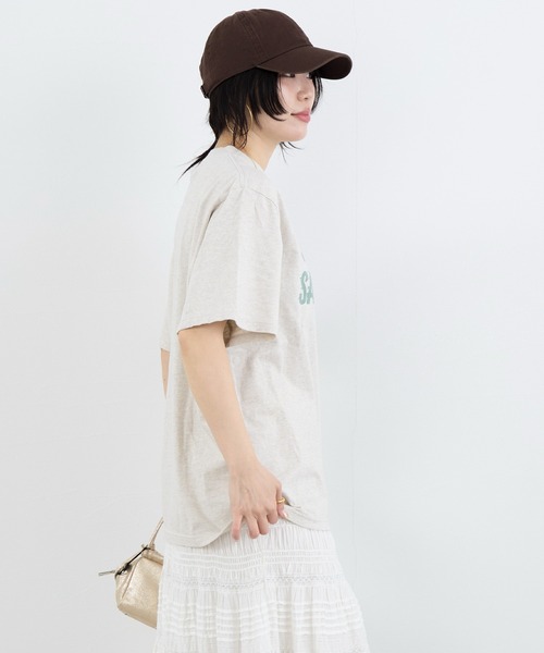 REMI RELIEF（レミレリーフ）の「【REMI RELIEF】別注-"FAST SATURDAY"SP加工ロゴTシャツ（Tシャツ/カットソー・レディース・オートミール/ピンク・FREE）」の15枚目の写真