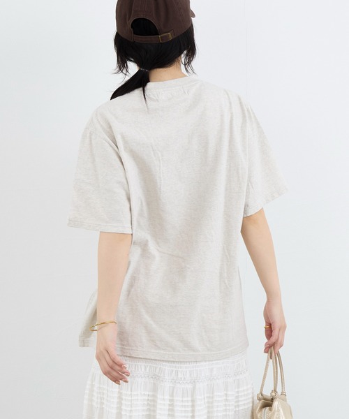 REMI RELIEF（レミレリーフ）の「【REMI RELIEF】別注-"FAST SATURDAY"SP加工ロゴTシャツ（Tシャツ/カットソー・レディース・オートミール/ピンク・FREE）」の14枚目の写真
