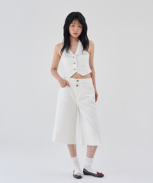 CONY（コール アウト ニューイヤー）の「ウォッシュドコットンダブルオビパンツ / ホワイト（その他パンツ・レディース・その他・1/2）」の2枚目の写真