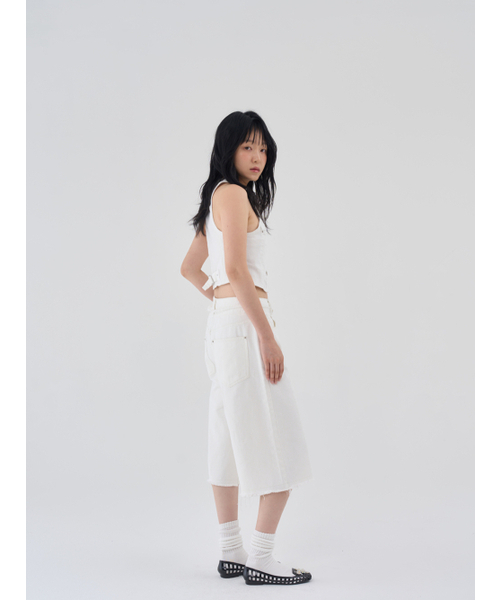 CONY（コール アウト ニューイヤー）の「ウォッシュドコットンダブルオビパンツ / ホワイト（その他パンツ・レディース・その他・1/2）」の3枚目の写真