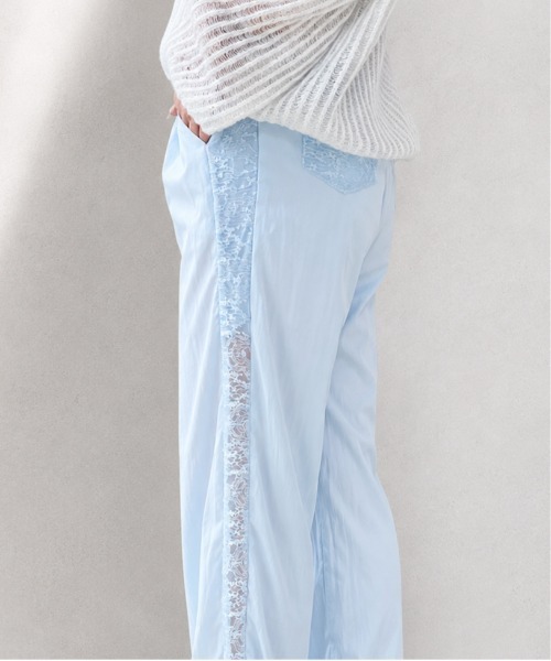 GREENHOX(グリーンホックス)の「レース切り替えワイドパンツ(その他パンツ・レディース・ライトブルー/アイボリー・MEDIUM/LARGE)」の11枚目の写真