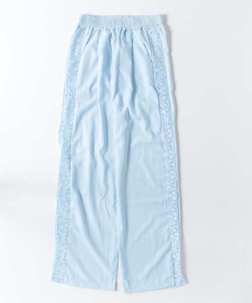 GREENHOX(グリーンホックス)の「レース切り替えワイドパンツ(その他パンツ・レディース・ライトブルー/アイボリー・MEDIUM/LARGE)」の15枚目の写真