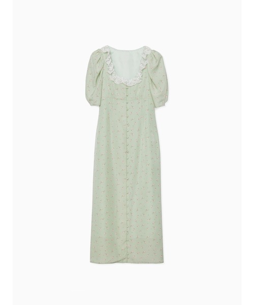 etre loin(エトルワン)の「デコルテレースワンピース / Decollete lace dress(ドレス・レディース・ベージュ/ネイビー/ミント・M)」の6枚目の写真