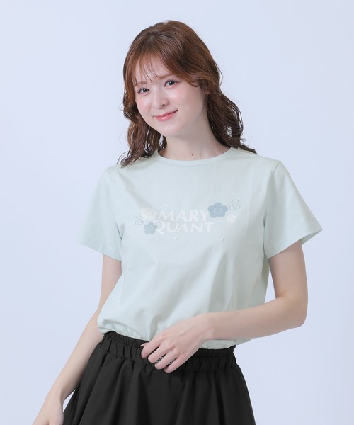 MARY QUANT(マリークワント)の「パールラメデイジー Tシャツ(Tシャツ/カットソー・レディース・ホワイト/ブラック/ライトブルー・M/L)」の3枚目の写真