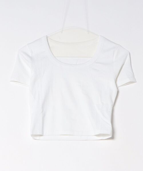 H.TOKYO（エイチトウキョウ）の「リブUネックショートスリーブTシャツ（Tシャツ/カットソー・レディース・ブルー/ピンク/ホワイト/ブラック・FREE）」の11枚目の写真