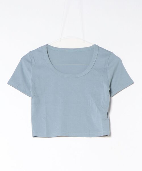 H.TOKYO（エイチトウキョウ）の「リブUネックショートスリーブTシャツ（Tシャツ/カットソー・レディース・ブルー/ピンク/ホワイト/ブラック・FREE）」の13枚目の写真