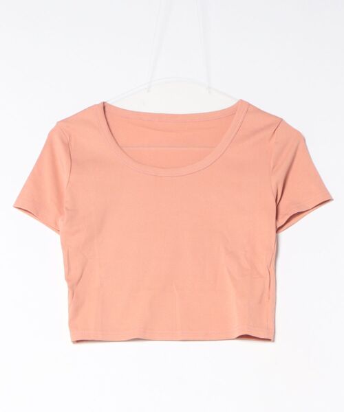 H.TOKYO（エイチトウキョウ）の「リブUネックショートスリーブTシャツ（Tシャツ/カットソー・レディース・ブルー/ピンク/ホワイト/ブラック・FREE）」の14枚目の写真