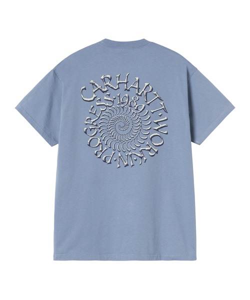 Carhartt WIP(カーハートダブリューアイピー)の「S/S Spirals T-Shirt(Tシャツ/カットソー・メンズ・グリーン系その他/ホワイト/ブルー系その他2/ブラック・SMALL/LARGE/MEDIUM)」の8枚目の写真