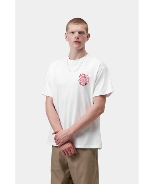 Carhartt WIP(カーハートダブリューアイピー)の「S/S Spirals T-Shirt(Tシャツ/カットソー・メンズ・グリーン系その他/ホワイト/ブルー系その他2/ブラック・SMALL/LARGE/MEDIUM)」の9枚目の写真
