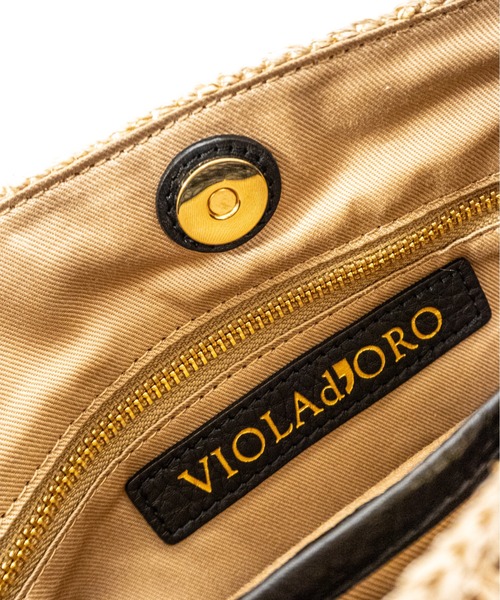 VIOLAd'ORO(ヴィオラドーロ)の「【VIOLAd'ORO/ヴィオラドーロ】アバカ製 ワンショルダーバッグ Mサイズ かごバッグ(かごバッグ・レディース・ベージュ/ナチュラル・FREE)」の8枚目の写真