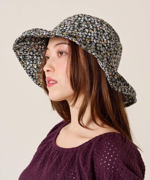 TINA:JOJUN(ティーナジョジュン)の「フラワー プリーツ バケットハット TINA:JOJUN(ハット・レディース・ブラック/ピンク・F)」の10枚目の写真