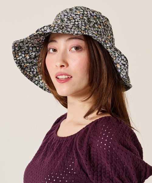 TINA:JOJUN(ティーナジョジュン)の「フラワー プリーツ バケットハット TINA:JOJUN(ハット・レディース・ブラック/ピンク・F)」の12枚目の写真