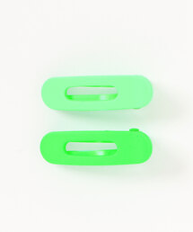 bibmilk | BIBMILK OVAL FLAME CLIP 4cm 2PCS - NEON(バレッタ/ヘアクリップ)