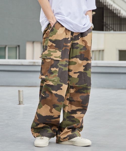 ROOPTOKYO(ループトウキョウ)の「ワイドカーゴパンツ 無地 迷彩柄 ワイドパンツ 秋 秋服 2026年秋冬(カーゴパンツ・メンズ・ブラック/カモフラージュ/ブラウン系カモフラージュ/グリーン系カモフラージュ・LL/M/L)」の16枚目の写真