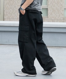 ROOPTOKYO（ループトウキョウ）の「ワイドカーゴパンツ 無地 迷彩柄 ワイドパンツ 2026年 夏 夏服 秋服（カーゴパンツ）」