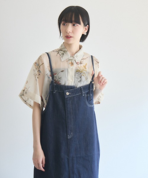 Paradise Picnic（パラダイスピクニック）の「TRANOI. ヴィンテージフラワーシャツ（シャツ/ブラウス・レディース・ブラック/ブラウン/ベージュ・FREE）」の5枚目の写真