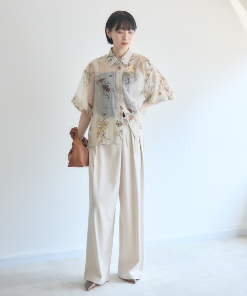 Paradise Picnic（パラダイスピクニック）の「TRANOI. ヴィンテージフラワーシャツ（シャツ/ブラウス・レディース・ブラック/ブラウン/ベージュ・FREE）」の20枚目の写真