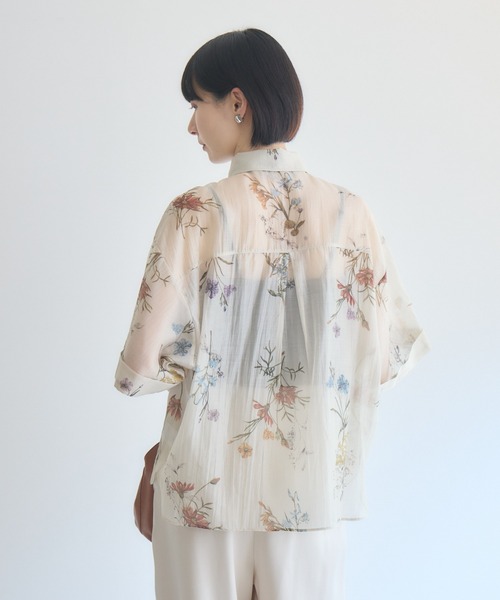 Paradise Picnic（パラダイスピクニック）の「TRANOI. ヴィンテージフラワーシャツ（シャツ/ブラウス・レディース・ブラック/ブラウン/ベージュ・FREE）」の18枚目の写真