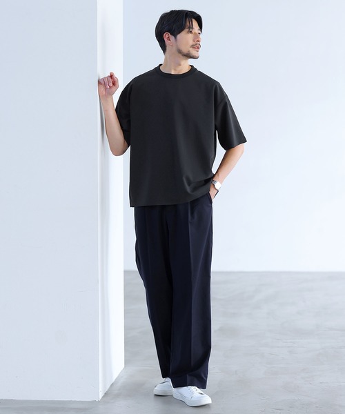 SPU(スプ)の「【セットアップ対応】【接触冷感・防シワ・速乾】ドライポリ半袖プルオーバー(Tシャツ/カットソー・メンズ・ブラック/グレー/ネイビー・S/L/M/XL)」の12枚目の写真