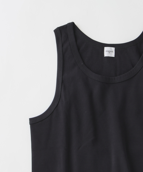 EDIFICE(エディフィス)の「FORM CONTOUR リブ タンクトップ(Tシャツ/カットソー・メンズ・ブラック/チャコールグレー/ホワイト・MEDIUM/LARGE)」の10枚目の写真