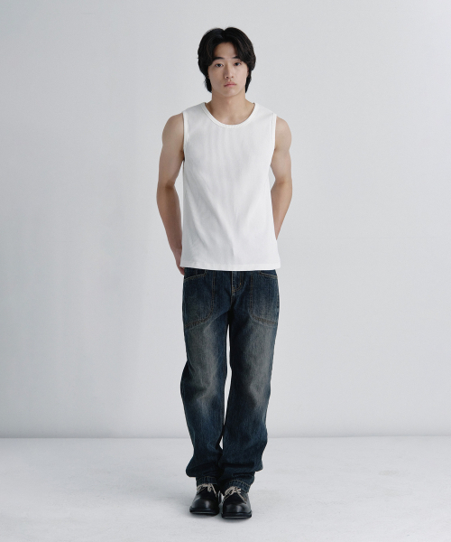 JUAN HOMME(ジュアンオム)の「コアス レギュラーデニムパンツ(ヴィンテージブルー)(デニムパンツ・メンズ・その他・LARGE/MEDIUM/SMALL)」の6枚目の写真