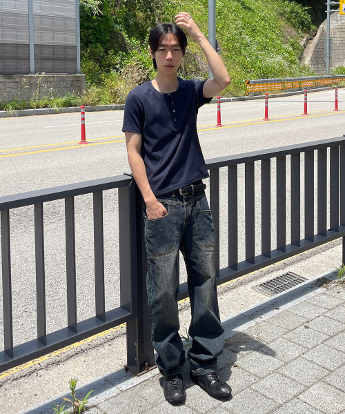 JUAN HOMME(ジュアンオム)の「コアス レギュラーデニムパンツ(ヴィンテージブルー)(デニムパンツ・メンズ・その他・LARGE/MEDIUM/SMALL)」の10枚目の写真