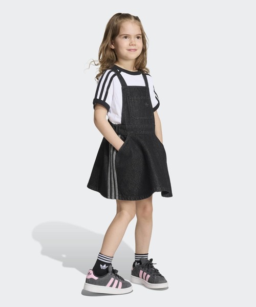 adidas(アディダス)の「デニム ダンガリー ドレス / アディダスオリジナルス adidas Originals(ワンピース・キッズ・ブラック・110/100)」の3枚目の写真