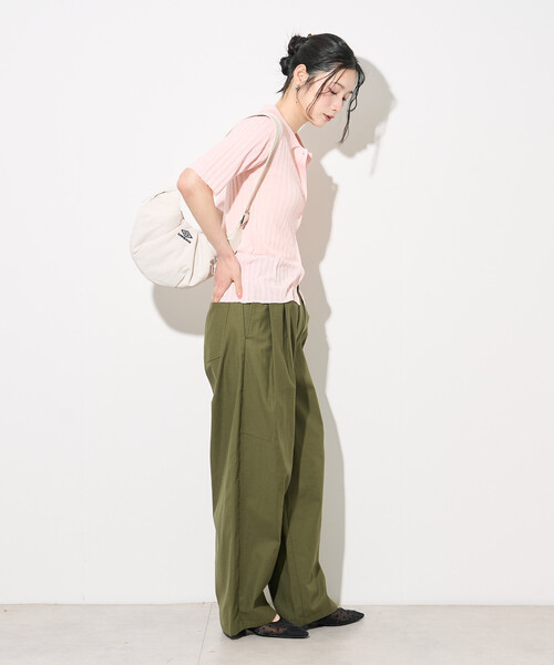 FREAK'S STORE(フリークスストア)の「シアーリブカーディガン/サマーニット(カーディガン/ボレロ・レディース・ピンク/ライトグレー/ブラック・フリ-)」の15枚目の写真