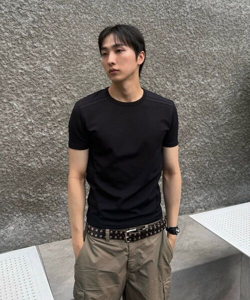 DNSR(ディーエヌエスアール)の「アーマーリンクルフリーマッスルフィットTシャツジェットブラック(Tシャツ/カットソー・メンズ・その他・LARGE/MEDIUM/X-LARGE)」の4枚目の写真